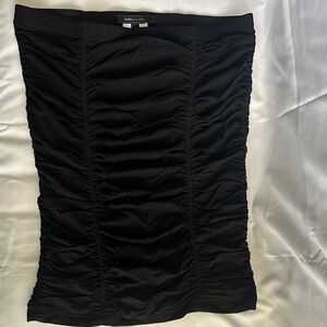 BCBGMaxAzria Black Ruched Pencil Skirt